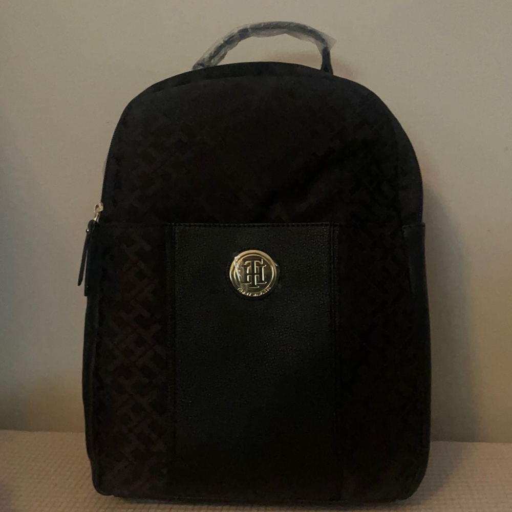 NWT Tommy Hilfiger Black Medium/Large Backpack